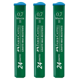 Kit C/ 3 Grafite Extra Macia FABER CASTELL - 2B 0.7mm 24 Grafites em Oferta na Shopee
