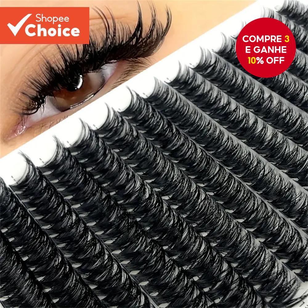 Cílios Postiços De Cluster Único – Bandeja Mista 40D , Ondulação 3D Macia E Natural , 280 Unidades em Oferta na Shopee
