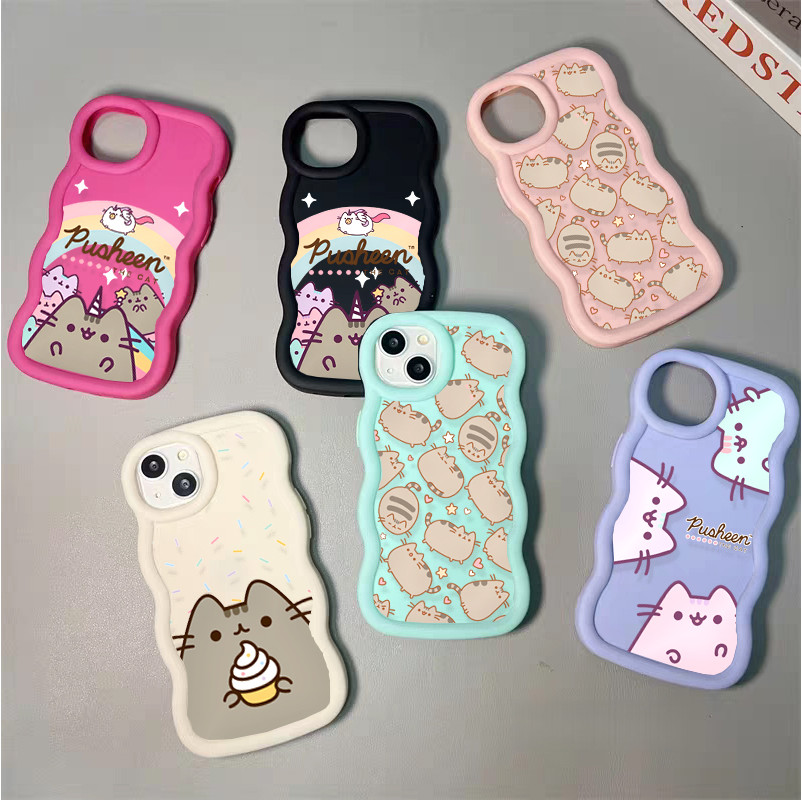 Capa Para Samsung Galaxy A17 A07 A25 A24 A23 A22 A21S A15 A14 A13 A12 A11 De Celular Donuts Fofos Pusheen Cat Onda Macia