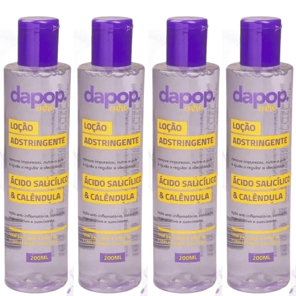Loção Facial Dapop Ácido Salicílico E Calêndula - Kit 4 Un