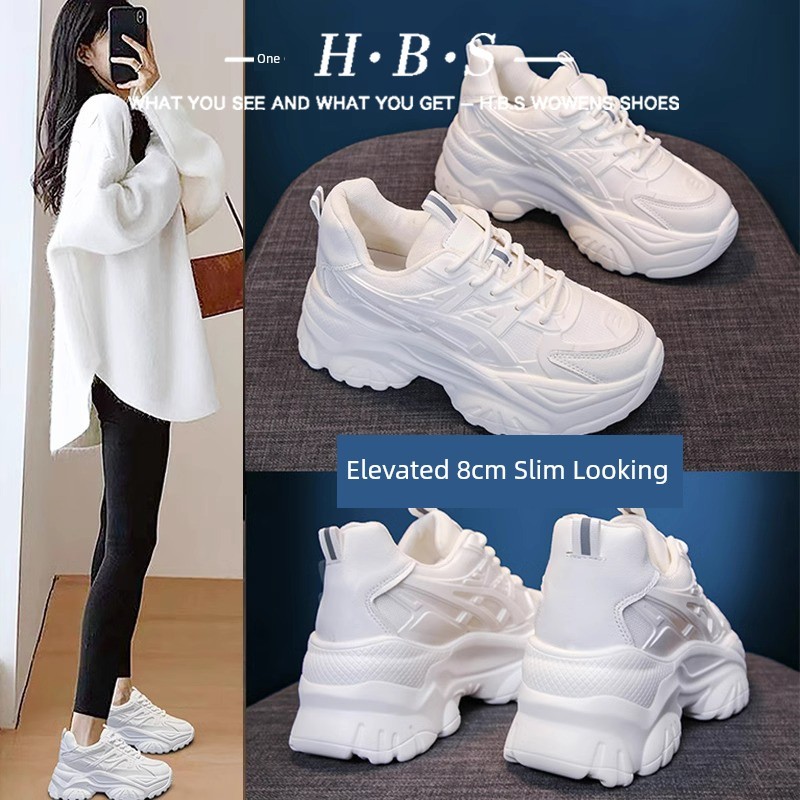 tênis feminino caminhada casual tênis ortopédico feminino fashion Sapatos papai de sola grossa com aumento interno femin