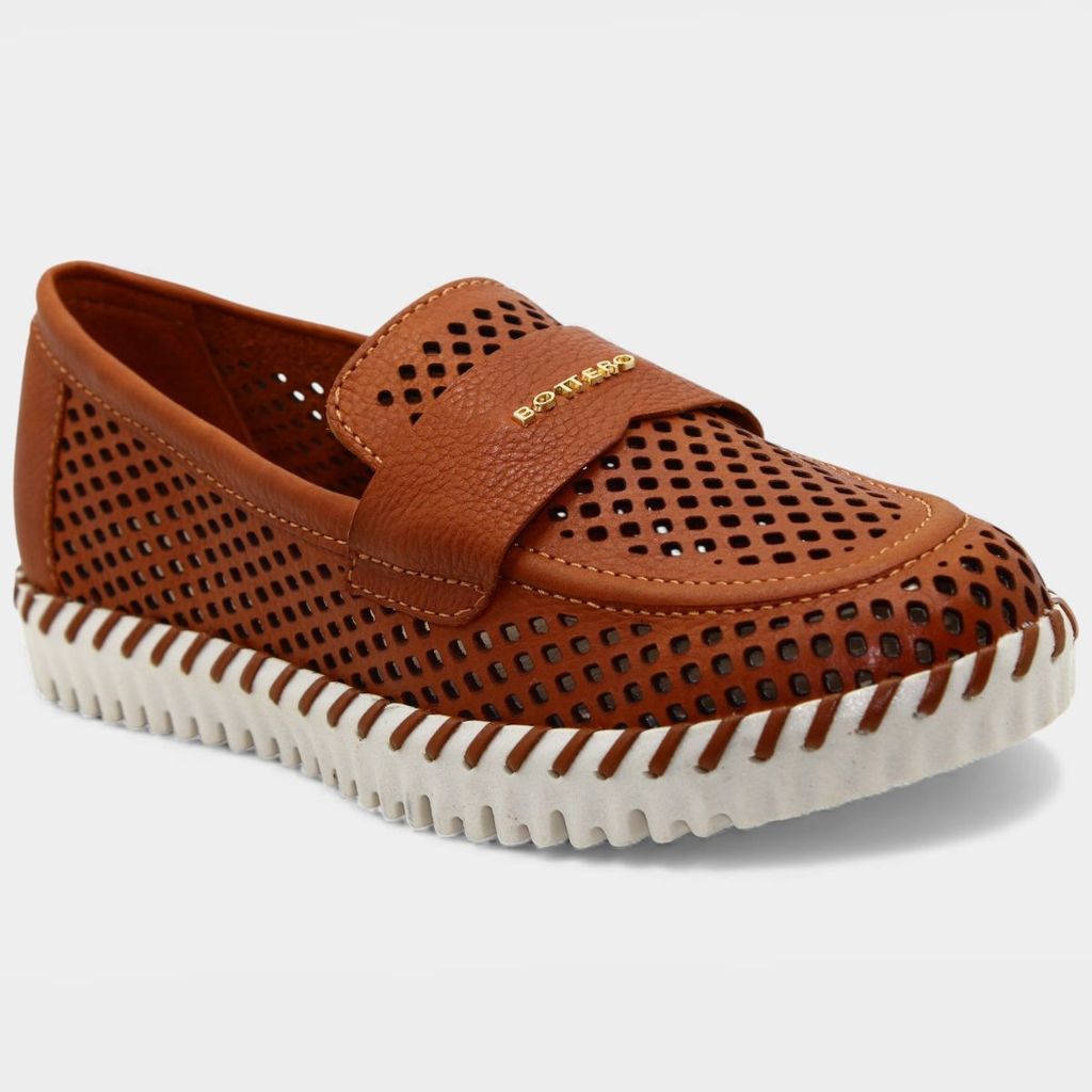 Mocassim Bottero Couro Bottwister III Feminino - Caramelo em Oferta na Shopee