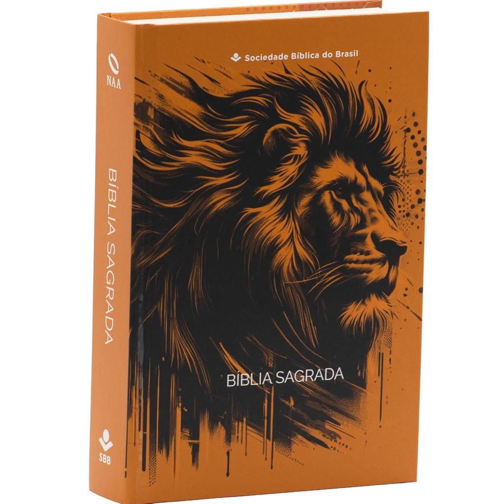 Bíblia Sagrada NAA | Letra Normal | Capa Dura | Leão Laranja Semear