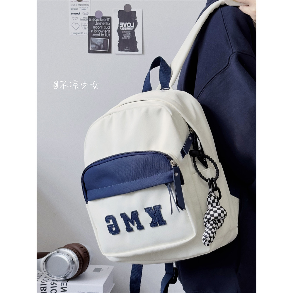 Americano Retro leve pequena mochila japonês ins carta contraste cor All-Match Mini mochila estudante mochila Casual