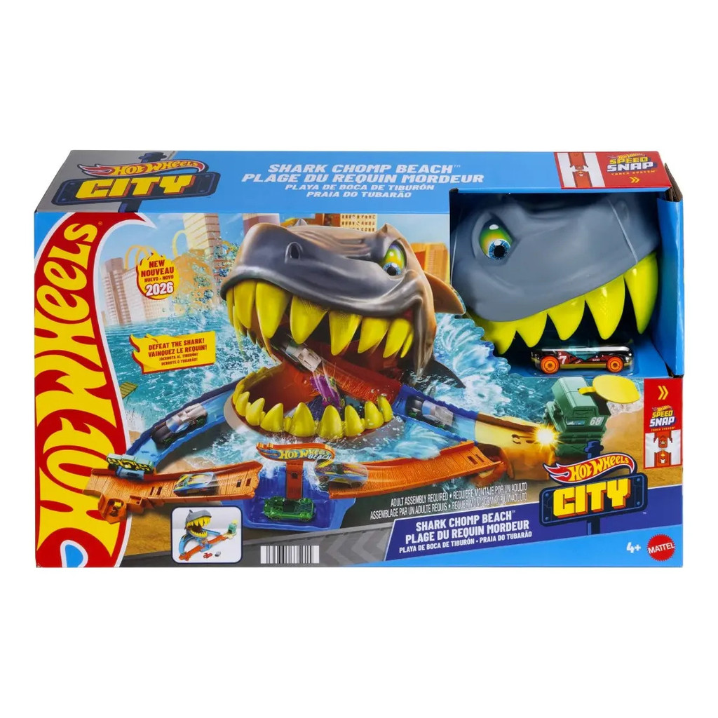 Pista Hot Wheels City Praia Do Tubarão Mattel Multicolor