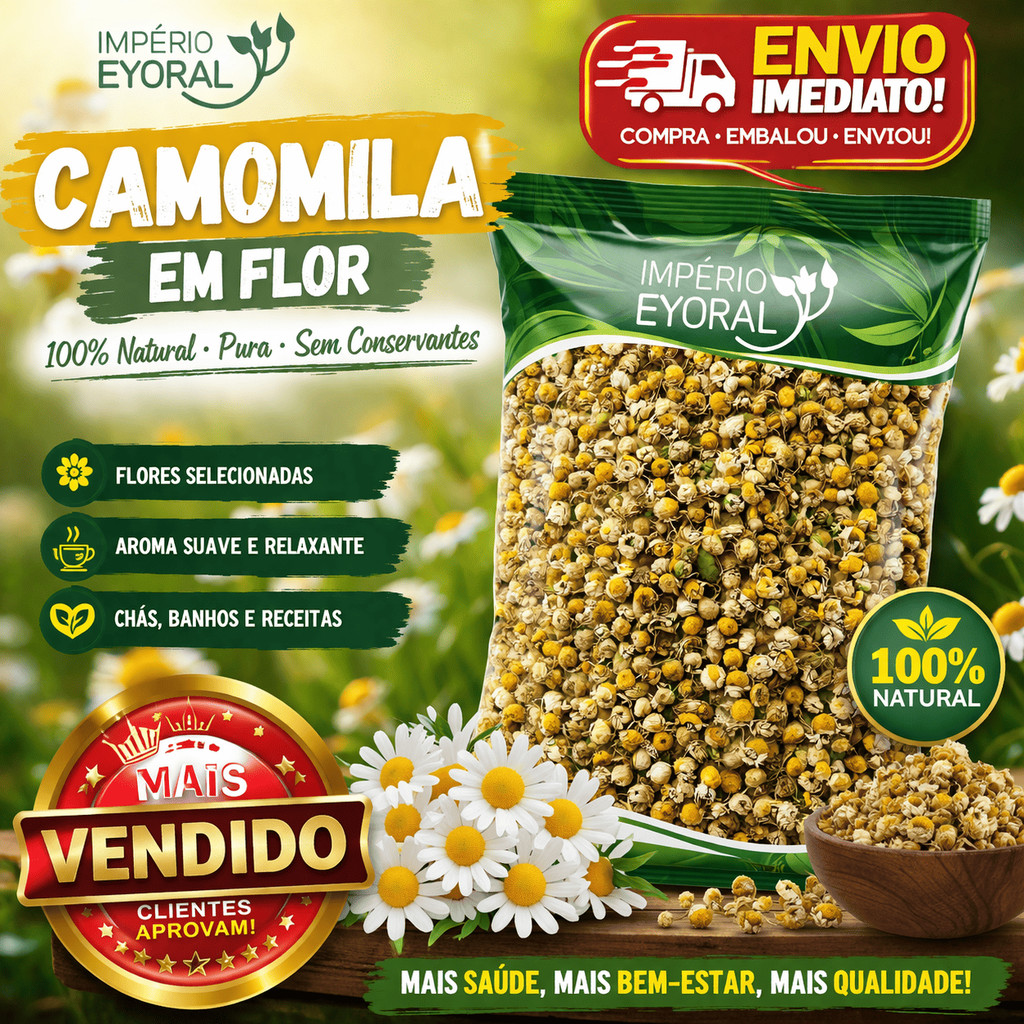 Camomila Flor PREMIUM100g/500g/1Kg - Safra Nova