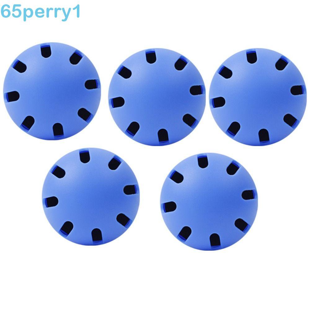 PERRY1 5 Peças De Bolas De Prática De Beisebol , Fluxo De Ar De EVA 74MM , Softballs Auxiliares Leves Com Furo Oco