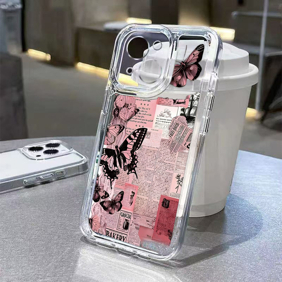 Softcase Samsung Borboleta Requintada Para A15 A55 A54 A35 A05S A14 A34 A05 A03 S20 S21 S23 FE S24 S23 S25 ULTRA M53 M23