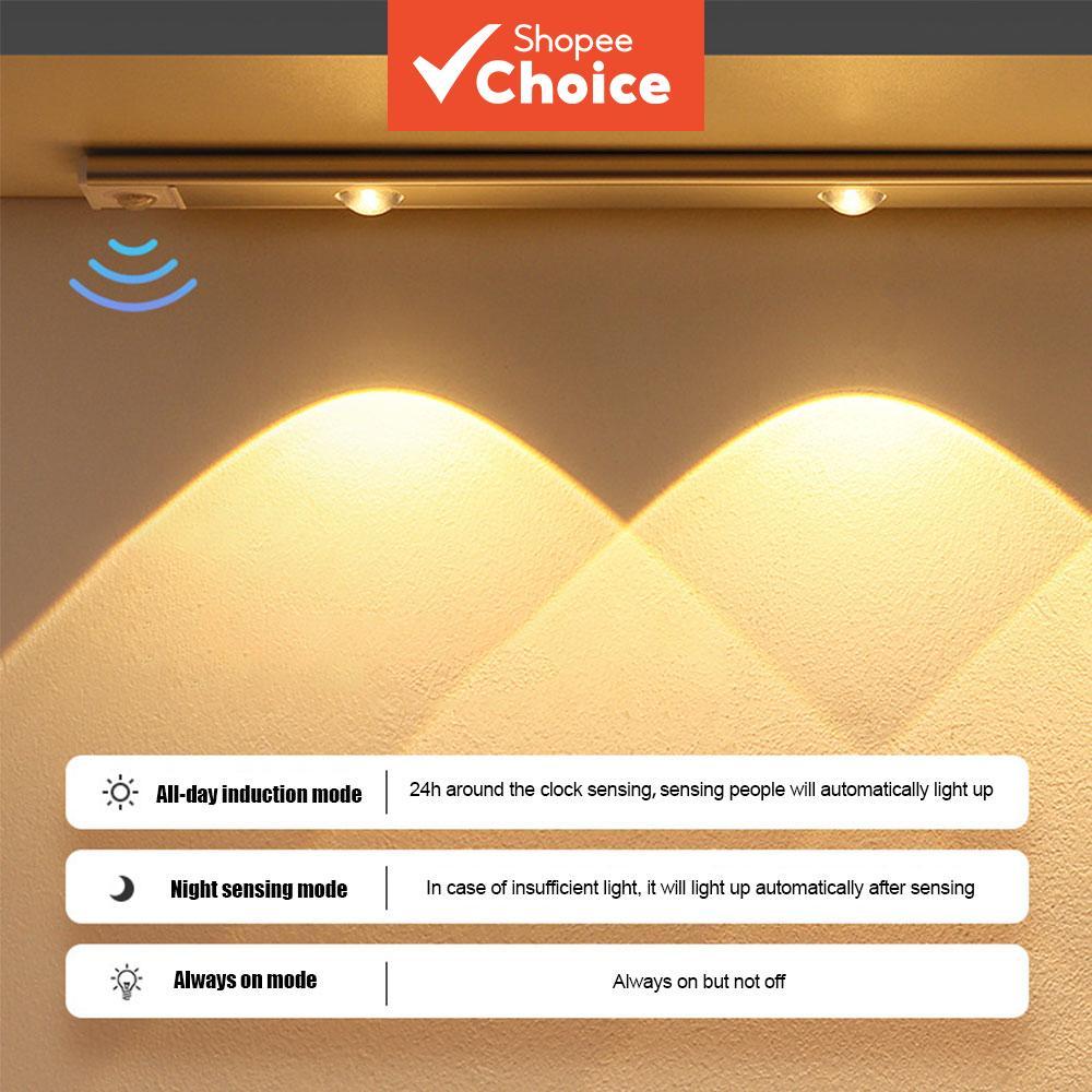 Sensor De Movimento USB LED Lâmpada Ultrafina Sem Fio Para Guarda-Roupa De Armário De Cozinha