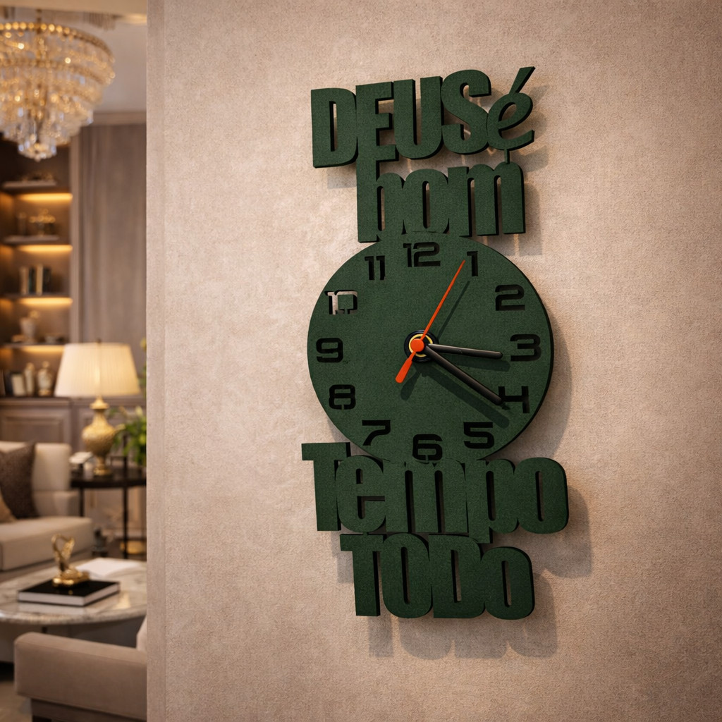 Relógio de Parede Religioso Estilo Moderno para Decoração