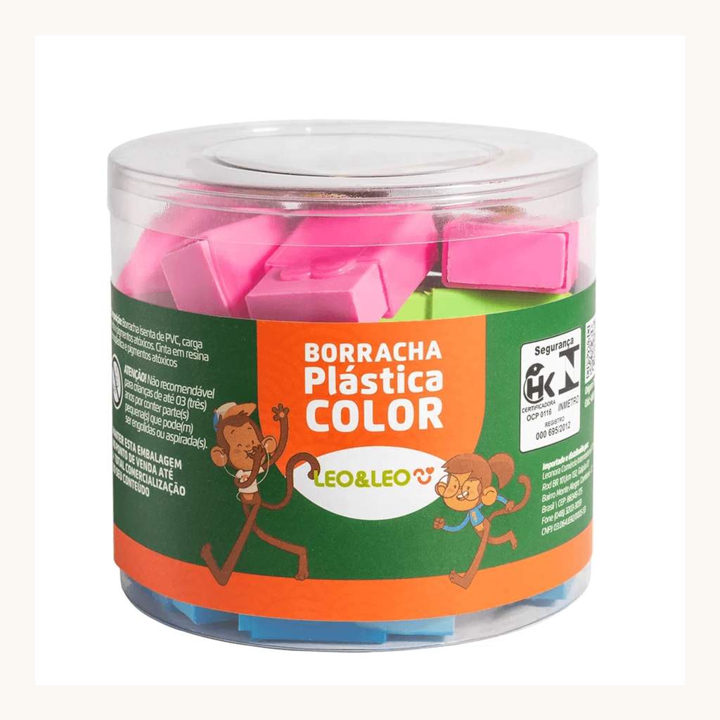 Borracha Plástica Color (Pote c/ 24 unidades) Leo&Leo Leonora - 4680