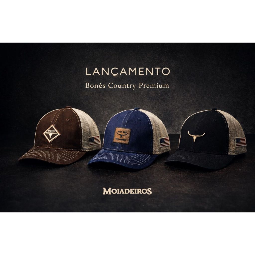 Boné Country Masculino Estilo Western Ajustável Casual