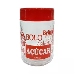 Pote para Açúcar Artvitrum 600ml Vermelho - 31A/2
