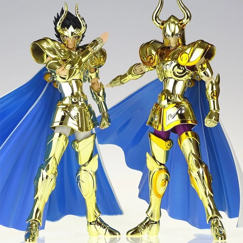 CS Model Saint Seiya Myth Cloth EX Aquário Camus com Cabeça de Hyoga Cygnus Gold/24K/OCE Cavaleiros do Zodíaco Figura de