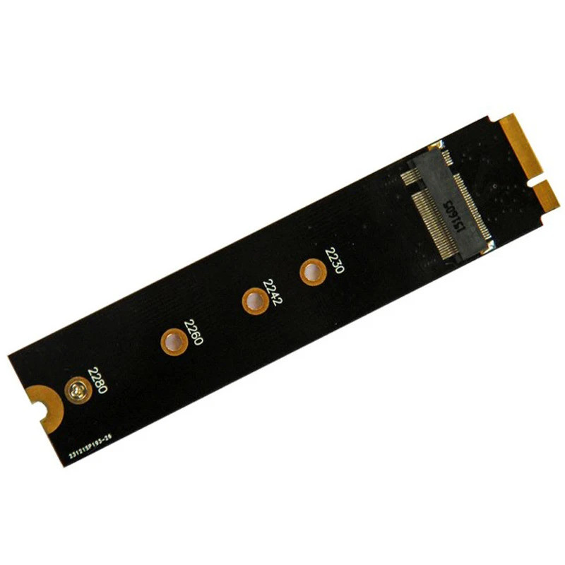 Adaptador Conversor de SSD SATA M.2 NGFF Preto para Apple MacBook Air 2012 A1465 A1466 Conector Adaptador de SSD SATA M2