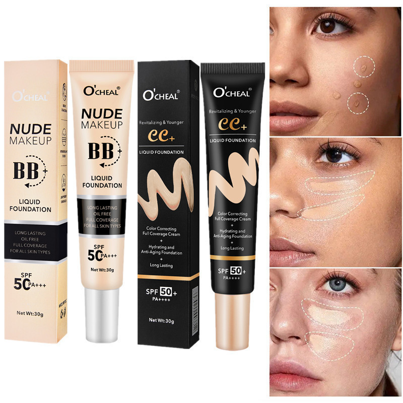 Base líquida BB Cream No-Yan Base Creme Corretivo Natural Base de Longa Duração Sem Maquiagem