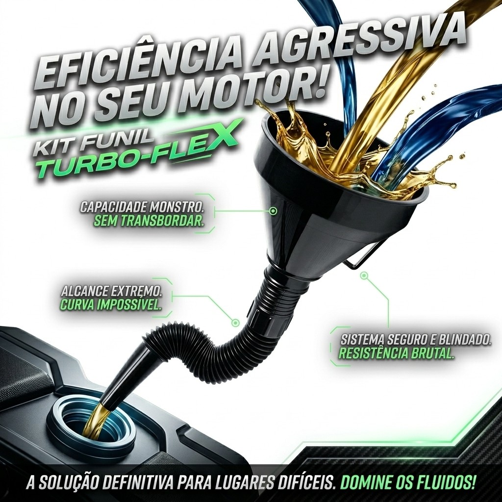 Kit 1/2/3/4/5 Funil Flexível Plástico Sanfonado Óleo Motos Carros Gasolina Combustível Álcool
