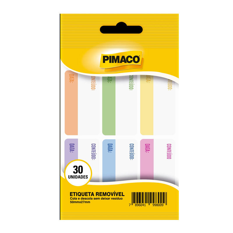 Etiqueta removível Pouch REM5027 com 30 unidades Pimaco em Oferta na Shopee