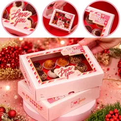 10 CAIXA PARA 20 DOCES C/ VISOR LOVE YOU 4930 ( DIA DOS NAMORADOS JANGO 2026 ) OUTLET