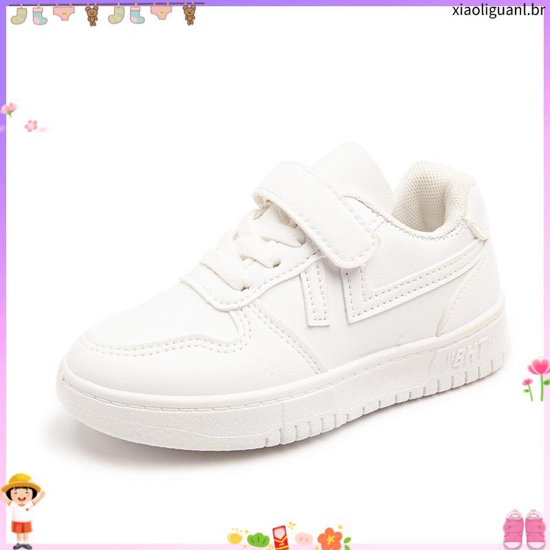 kit tênis infantil masculino tênis infantil masculino Sapatos Brancos para Meninos Sapatos Infantis de Outono 2024 Mod