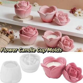 Moldes Para Copos De Velas De Flores UMNOLOB , Silicone Com Tampa , Rosas Antiaderentes Potes De Armazenamento Artesana