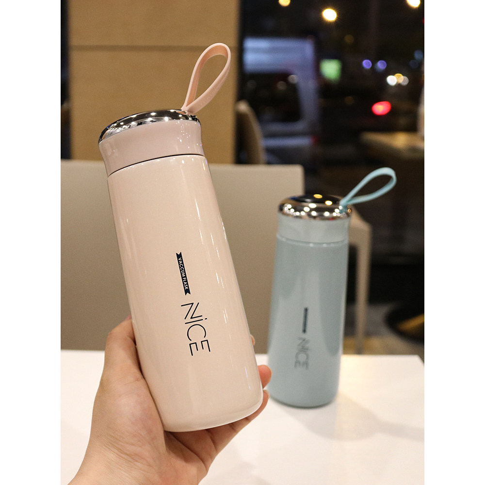 High-End masculino feminino copo térmico de aço inoxidável casal simples versão coreana portátil beber xícara de chá est