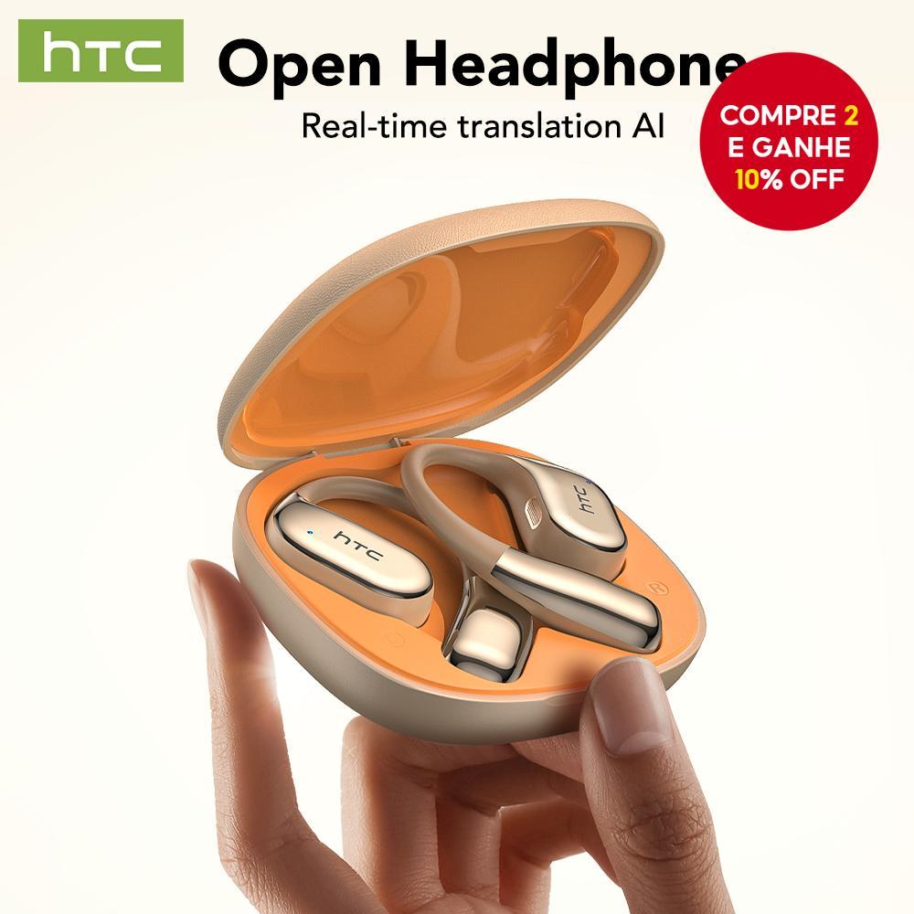 Fones de ouvido HTC NE39 OWS AI Tradução Suporte Multilíngue Fones de Ouvido Verdadeiros Fones de Ouvido HIFI À Prova