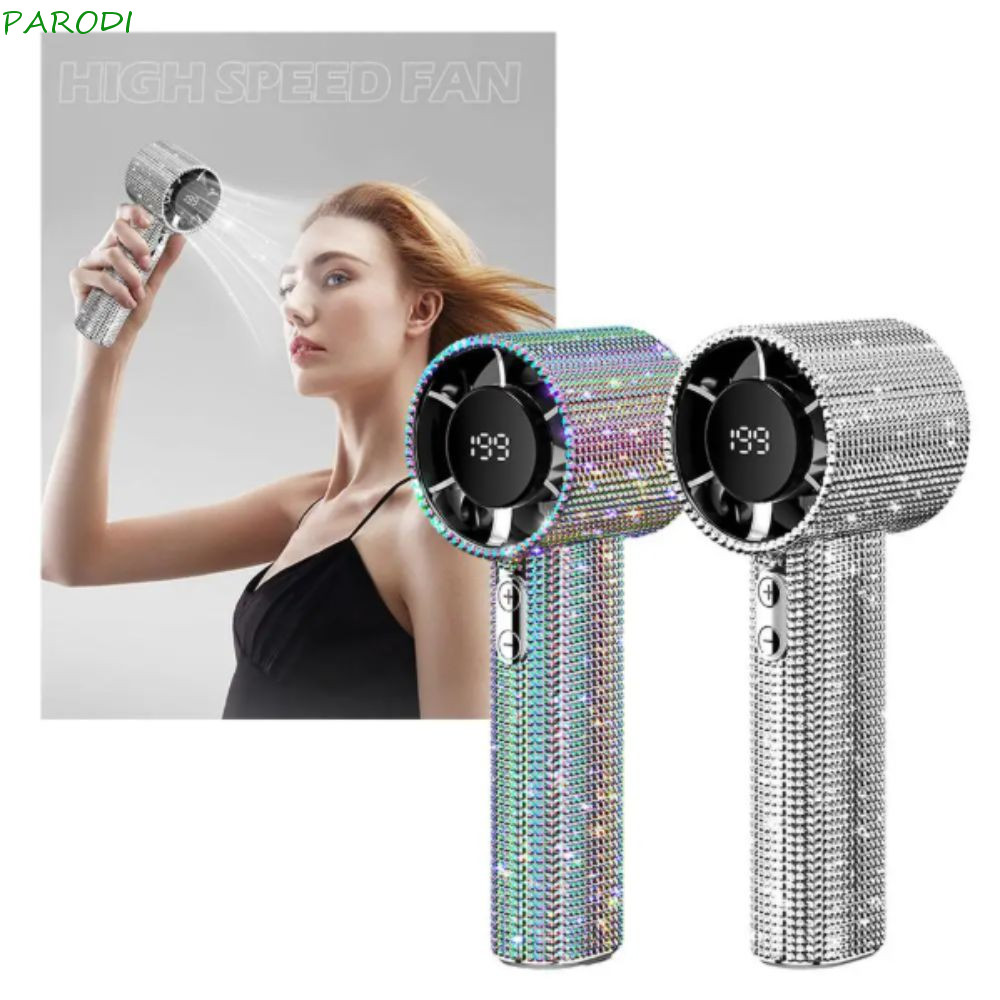Ventilador Pessoal Portátil RAPIDO , Mini De Diamantes De Imitação Brilhantes De Tamanho Pequeno , Bateria De Longa Dura