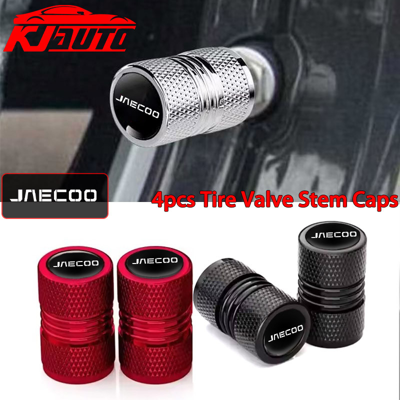 4 Peças Tampas De Válvula De Carro Jaecoo Capa De Haste Poeira Roda De Alumínio Tampa De Aro De Pneu Para 5 6 J5 J6 J7 J