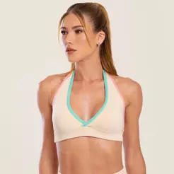 Top Flow Soft Beige Poliamida Soft Com Bojo
