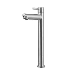 Torneira Para Banheiro Em Aço Inox Escovado Alta Amazonas Pingoo - Prata