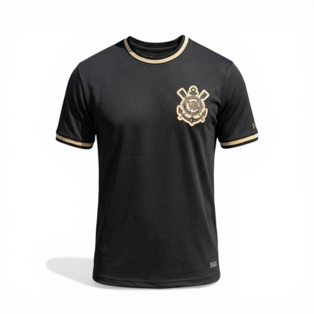 Camisa Corinthians Casual Bordada Torcedor Masculino Oficial