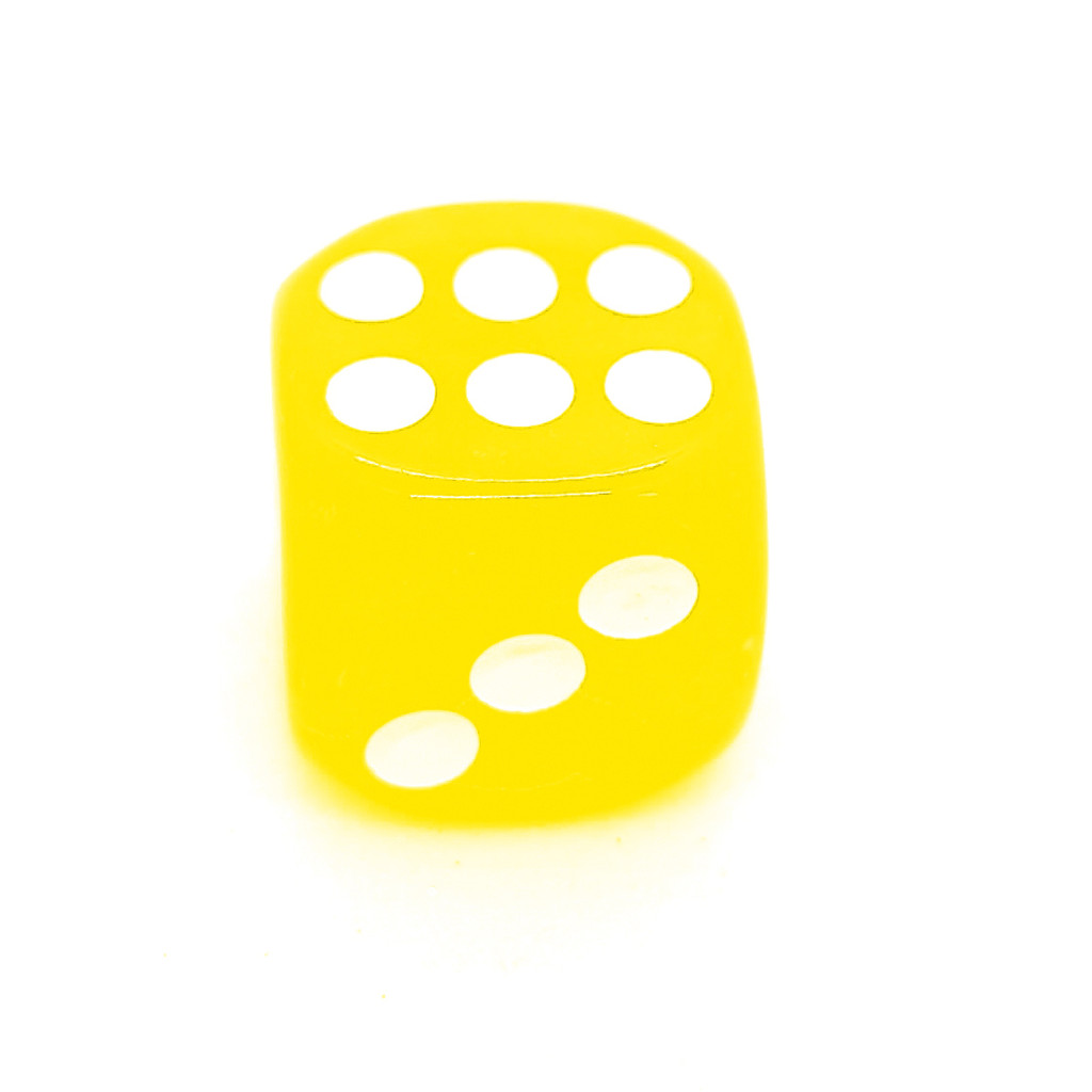 Dado Amarelo 6 Lados 1mm Orixás Umbanda Erês Oxum Iansa Un