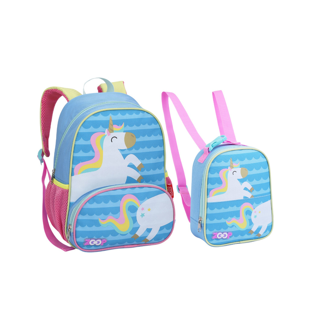 Conjunto Mochila Infantil 13” + Lancheira Seanite Zoop Unicórnio Escolar