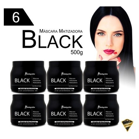 Kit 6 Máscara Matizadora Black 500g Mairibel
