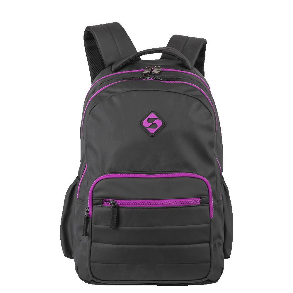 Mochila 2 Compartimentos Sestini College Hydroblock - Preto e Roxo