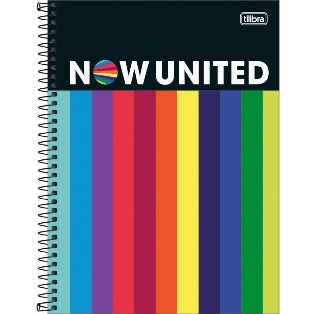 Caderno Espiral Capa Dura Universitário 10 Matéria 160 Fls Now United Capa 03 - Tilibra