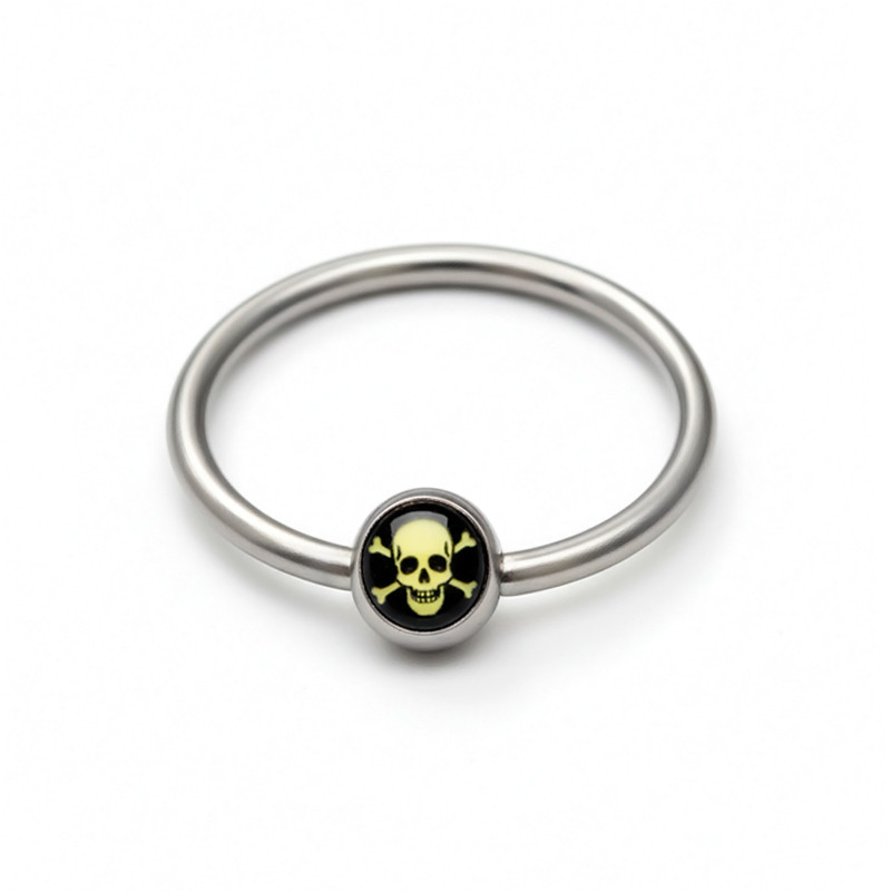 piercing septo captive nariz crânio 1,4cm de diâmetro