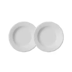Jogo 2 Pratos Fundos Pomerode Brancos 24 cm Porcelana Schmidt