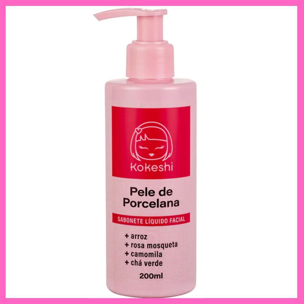 Sabonete Líquido Facial Pele de Porcelana Kokeshi 200ml em Oferta na Shopee
