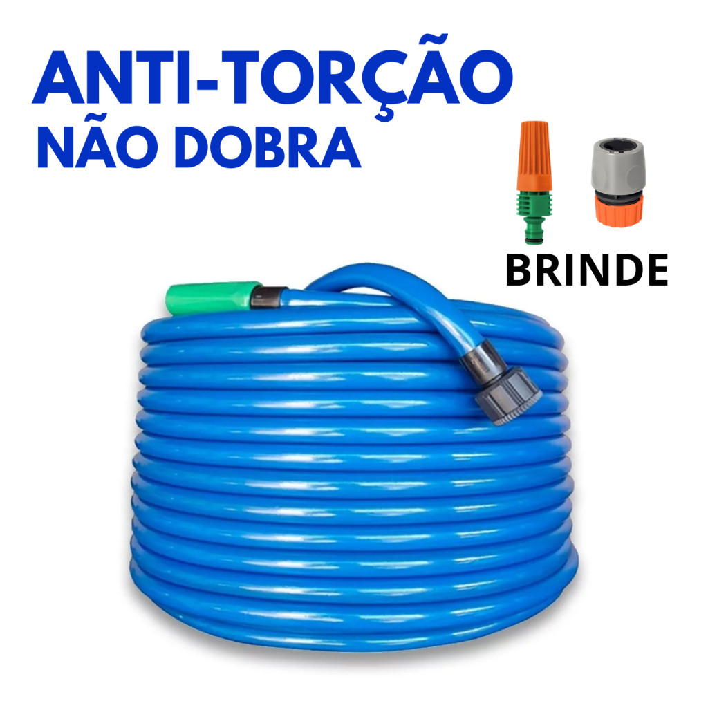 Mangueira Antitorção e Anti-Dobras Reforçada Dupla Camada 50 METROS