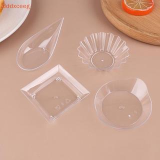[dddxceeg] 10 Peças Pratos De Aperitivo Transparentes Copo De Sorvete Plástico Frutas Doces Bolo Geléia Iogurte Mousse S