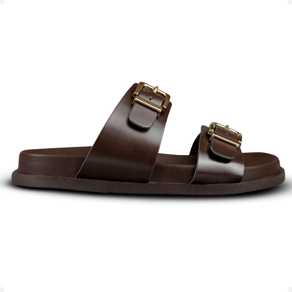 Sandália Feminina Birken Flatform Via Uno Fivela Macial Moda Verão