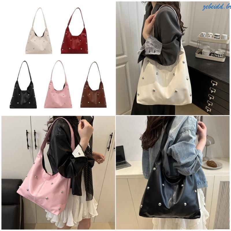 zebeidd Crescents Ombro Punk Rebites Embreagens Toted Hoboes Femininas em Oferta na Shopee
