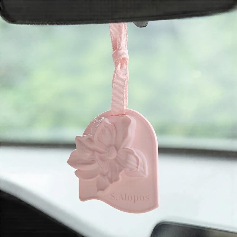Begônia Pingente De Carro Espelho Retrovisor Cabide Difusor Pedra Ambientador Fragrância Ornamento Decoração Interior Pe