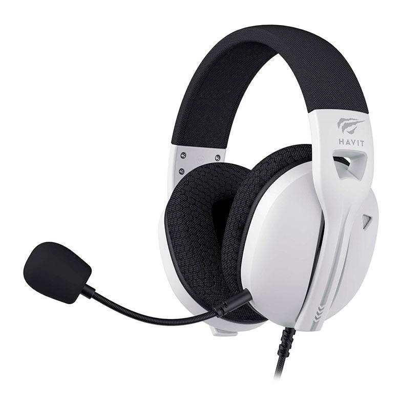 Headset Gamer Havit Fuxi- H5D, Drivers 50mm, Branco e Preto, HVGMH-FUXI-H5D-WB em Oferta na Shopee