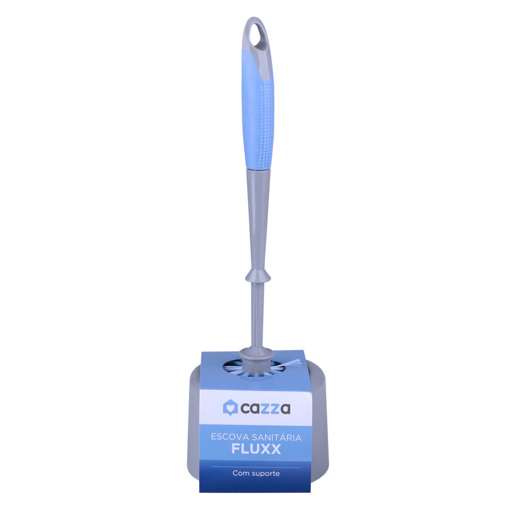 Escova Sanitária com Suporte Flux Cazza Azul em Oferta na Shopee