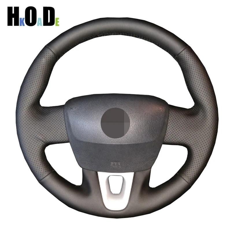 Capa De Volante De Couro Artificial Preto , Faça Você Mesmo , Para Renault Kangoo 2013-2019 Scenic 2009-2016 Megane 2008