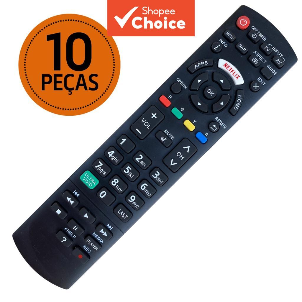  Controle Remoto Universal RM-L1268 * 10 unidades, substituto compatível com todos os TVs Panasonic HDTV 3D LCD LED, com