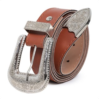 Cinto Feminino Fashion Country Chic Fivela Metal Trabalhada Brilho Liso Envio Rápido